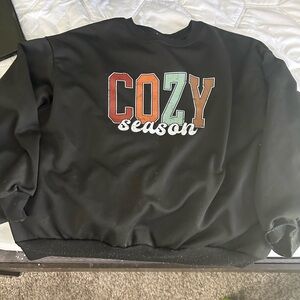 SHEIN Black Cozy Season Hoodie